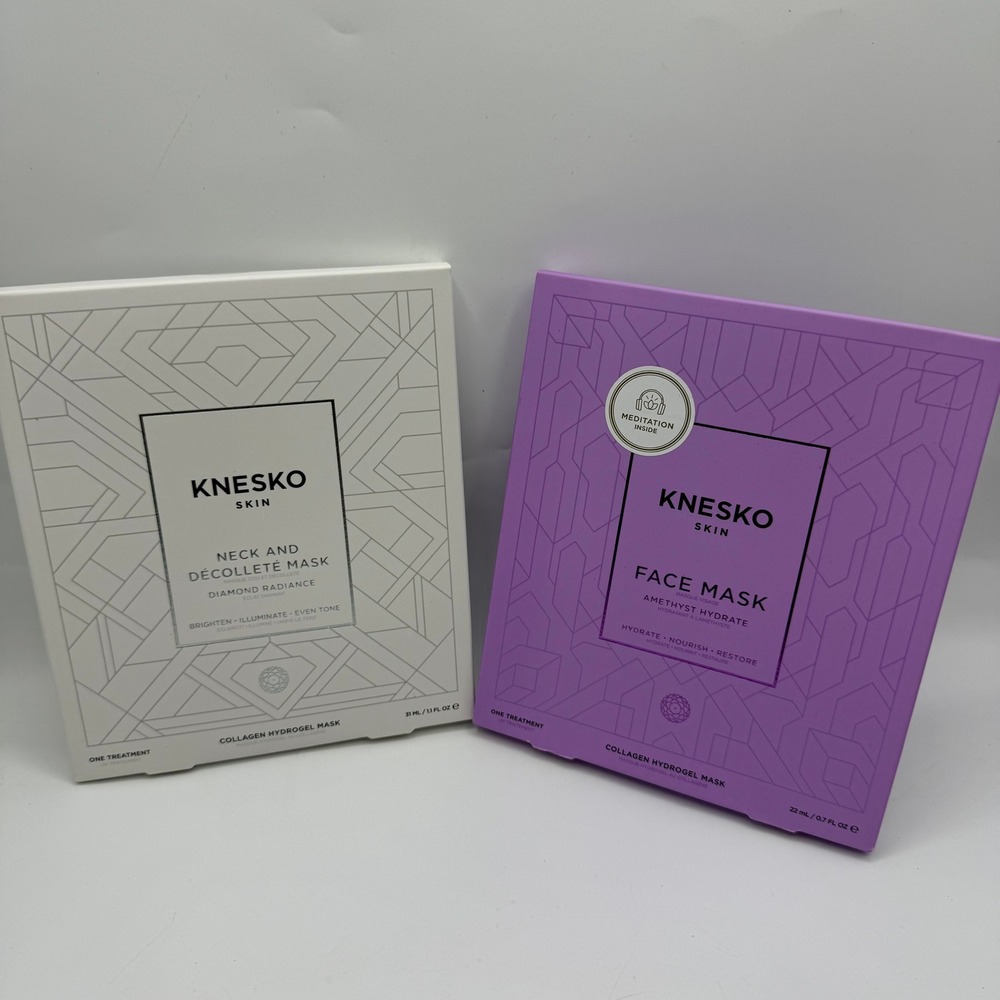 Knesko Skin Mask Set NEW Diamond Radiance Neck Amethyst Hydrate Face Collagen
